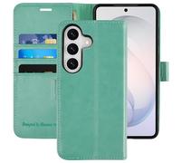 MONASAY Wallet Case for Samsung Galaxy S26 6.3 inch - Slim flip cover with secure card slots, kickstand, RFID blocking. Shockproof PU leather folio with strong magnetic closure,Mint