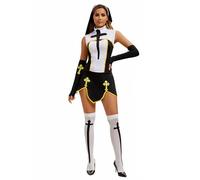 Monastic Style Costumes Accessory Set, Monastic Style Outfit Accessories with Headpiece, Collar, Gloves, Knee High Socks for Women Halloween Costumes Cosplay Carnival 8m18