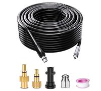 Monave 10m Drain Rods Flexible for Pressure Washer DCH01 Drain Cleaning Kit Compatible with Karcher Lavor Bosch Pressure Washer, Pressure Washer Accessories