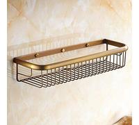 Monba 17.72 Inch Brass Shower Caddy with Concealed Installation Screws,Rustproof Bathroom Caddy Wall Shelves,Kitchen Storage Basket Holder