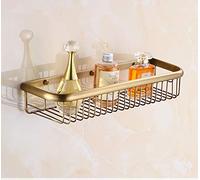 Monba SOLID SUS 304 Stainless Steel Shower Caddy, Single Tier Bath Basket Storage Shelf,Hanging Organizer Rustproof,Wall Mount,Polished Finish-Bronze-45CM