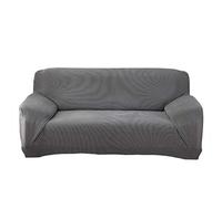 Monba Thick Sofa Covers 1 2 3 4 Seater Jacquard Sofa Slipcover Easy Fit Knitting Polyester Spandex Fabric Stretch All Seasons Couch Protector(4 Seater:230-300cm,Light Gray)
