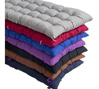 Monbaer Classic Garden Bench Cushion 2 3 Seater Seat Pad for Outdoor Metal or Wooden Bench Swing, Chairs Lounge Seat Relaxer Rectangle Soft Pad Seat Mat, 110x40cm