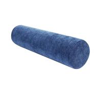 Monbaer Round Bolster Sofa & Bed Pillow, Back Support Cushions, Comfortable Chenille Cylindrical Neck Pillow for Head, Back, Lumbar, Legs and Yoga (60x15cm,Navy)