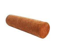 Monbaer Round Bolster Sofa & Bed Pillow, Back Support Cushions, Comfortable Chenille Cylindrical Neck Pillow for Head, Back, Lumbar, Legs and Yoga (50x12cm,Brown)