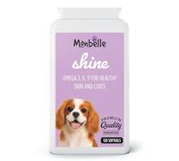 Monbelle Shine Omega 3 6 9 Softgels for Dogs - Skin & Coat Care Supplement 120 Capsules - Fish Oil with EPA DHA - Support Healthy Shiny Coat - UK Made