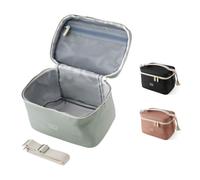 MONBENTO - Arctic green Natural Insulated Lunch Bag Adults - Small Cooler to Carry Bento Box, Water Bottle & Meal Accessories - 5 L Lunch Tote with Removable Shoulder Strap - Perfect for Office/Picnic