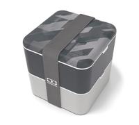 monbento - Bento Lunch Box MB Square graphic Dimensions Made in France - Leakproof Large Lunch Box for Men for Work/Picnic/Meal Prep - BPA Free - Food Grade Safe - Geometric Pattern