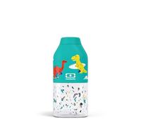 monbento - Boy's and Girl's MB Positive S Blue Dino Water Bottle - Children's Bottle for School, Sport, Picnic - Mini Plastic Bottle 330 ml Airtight - BPA Free - Blue Dinosaur Design