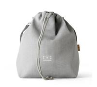 monbento - Insulated Lunch Bag Fresh Grey Coton - 5.7 L Lunch Tote with Removable Shoulder Strap - Ideal for Carrying a Bento Box, Water Bottle and Cutlery to Work or on Picnics