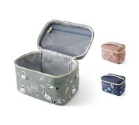 monbento - Kids Insulated Lunch Bag Frosty Green Raccoon - Personalised Cooler Bag to Transport Bento Box, Bottle, Meal Accessories & Snacks - Perfect for School/Picnic - 5 L Cute Tote for Children