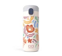MONBENTO - Kids Insulated Water Bottle Pop Graphic Papercut - 360 ml/13 floz Kids Stainless Steel Water Bottle - Keeps Drinks Hot/Cold for up to 12 Hours - Perfect for Picnics - BPA Free - Flowers