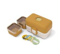 monbento - Kids Lunch Box MB Tresor Moutarde - Kids Bento Box with 3 Compartments - Ideal for Lunches or Snacks at School/Park - BPA Free - Food Grade Safe - Yellow
