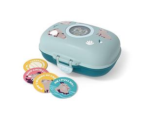 monbento - Kids Snack Box MB Gram Capy - Capybara - Boys & Girls - Ideal for Lunches or Snacks at School/Park - BPA Free - Food Grade Safe -Blue Green