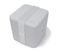monbento - Large Bento Box MB Square Coton with Compartments Made in France - Leakproof Lunch Box for Work/School and Meal Prep - BPA Free - Food Grade Safe - Grey