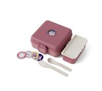 monbento - Sandwich Box for Kids Snacky Pink Blush - Sturdy Children Lunch Box for a Whole Sandwich - Fork & Spoon Included - Customizable Snack Container - Perfect for Picnics - BPA Free
