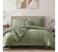 Monbix Full Size Comforter Set - 7 Pieces Sage Bed in a Bag Full Size Bedding Sets with Comforters, All Seasons Comforter Bed Set with Sheets, Pillowcases & Shams