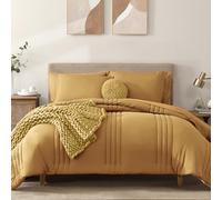 Monbix King Size Comforter Set - 7 Pieces Bed in a Bag King, Desert Yellow Bedding Sets with Comforter, All Seasons Comforter Bed Set with Sheets, Pillowcases & Shams