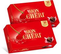 MonChéri Chocolate - 2x 315g (60 pieces) - Luxury chocolate with cherry liqueur - German sweets for adults - Chocolate box for anniversaries, birthdays, Christmas or just as delicious snack