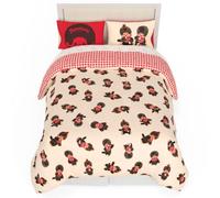 Monchhichi Bedding 7 Piece Queen Duvet Cover Set, Soft and Comfortable, Reversible Bedding Set with Pillow Sham, Officially Licensed Product Franco
