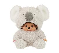 Monchhichi Koala Plush Toy - Fluffy Grey Koala Costume with Large Ears - Soft Animal Collection Collectible