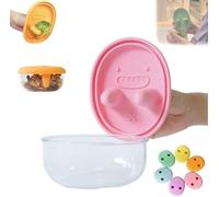 Monchi No-Mess Snack-Box, Snack-Anywhere, The Snap-Tight Seal Locks, Utensil and Meal Companion,Pink