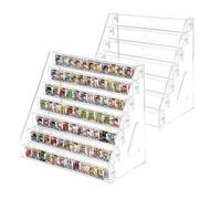 Monciysn 2 Pack Display Shelf for Funko Bitty Pop, 7 Layers Clear Tiered Display Stand for Mini Collectible Toys