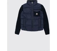 MONCLER Boy's Quilted Panel Wool and Cashmere Blend Cardigan - Size: 10 - male