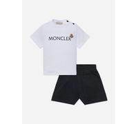 Moncler Enfant Baby Boys Logo Short Set in White - White - 12 - 18 Mths