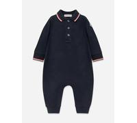 Moncler Enfant Baby Boys Polo Romper in Navy - Blue - 9 - 12 Mths