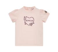 Moncler Enfant Baby Heart T Shirt Size: 3Y- colour: Pink - unisex - Moncler - Kids Short Sleeve T-Shirts - Pink - 3 Y | 98 CM - Kids 3 Y | 98 CM