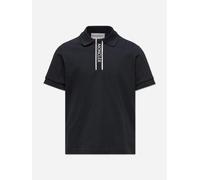 Moncler Enfant Boys Cotton Logo Polo Shirt in Black - Black - 6 Yrs