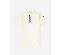 Moncler Enfant Boys Cotton Logo Polo Shirt in White - White - 10 Yrs