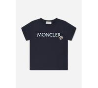 Moncler Enfant Boys Logo T-Shirt in Navy - Blue - 10 Yrs