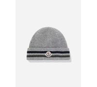 Moncler Enfant Boys Wool Beanie Hat in Grey - Grey - L (8 - 10 Yrs)