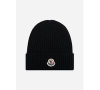 Moncler Enfant Boys Wool Knit Beanie Hat in Black - Black - 8 - 10 Yrs L (54-56 CM)
