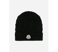 Moncler Enfant Boys Wool Knit Beanie Hat in Black - Black - L (8 - 10 Yrs)