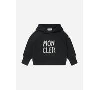 Moncler Enfant Girls Logo Print Overhead Hoodie - Black - 8 Yrs