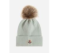 Moncler Enfant Girls Wool Pom-Pom Hat in Grey - Grey - 8 - 10 Yrs L (54-56 CM)