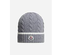 Moncler Enfant Kids Cable Knit Beanie Hat in Grey - Grey - S 4 - 6 Yrs