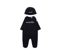Moncler Enfant logo cotton set - Blue 1-3 mths-3-6 mths-6-9 mths-9-12 mths-12-18 mths
