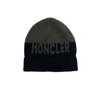Moncler Enfant logo-intarsia beanie - Green M