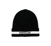 Moncler Enfant logo-jacquard fine-knit beanie - Black M