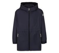 Moncler Enfant logo-patch raincoat - Blue 4-6-8-10