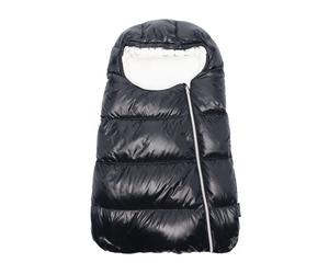 Moncler Enfant logo-print padded baby nest - Blue 3-6 mths-6-9 mths