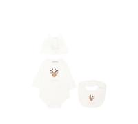 Moncler Enfant printed logo cotton set with gift box - Neutrals 1-3 mths-3-6 mths-6-9 mths-9-12 mths-12-18 mths