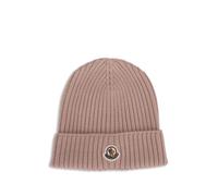 Moncler Enfant ribbed logo-patch hat - Pink M
