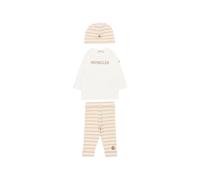 Moncler Enfant striped cotton set - Neutrals 1-3 mths-3-6 mths-6-9 mths-9-12 mths-12-18 mths