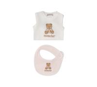 Moncler Enfant teddy bear logo cotton set with gift box - White 1-3 mths-3-6 mths-6-9 mths-9-12 mths-12-18 mths