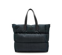 Moncler Logo-appliquéd Padded Leather and Denim Tote - Dark Blue - One Size